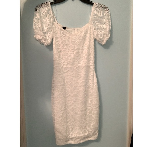 NWT Windsor White Lace Bodycon Mini Dress - Picture 2 of 6